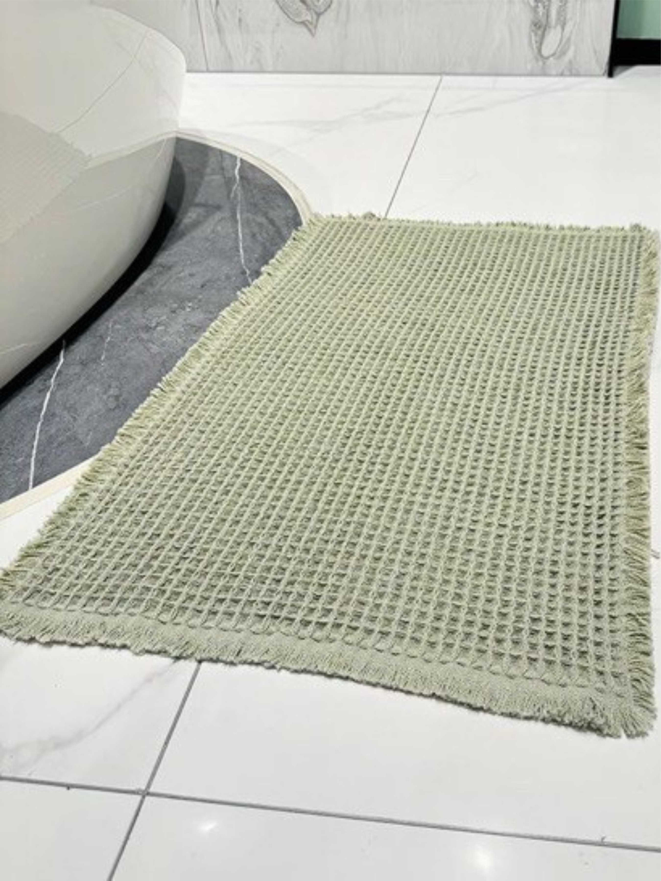 Килимок для ванної /туалету вафельний Зелений Lovely Svi модель 227254 Килимок для ванної /туалету вафельний Зелений Lovely Svi модель 227254 Фото