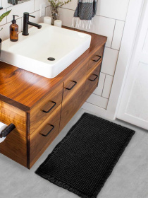 Набор ковриков для ванной/туалета вафельный 2шт. Черный Lovely Svi  модель 1217255 Фото