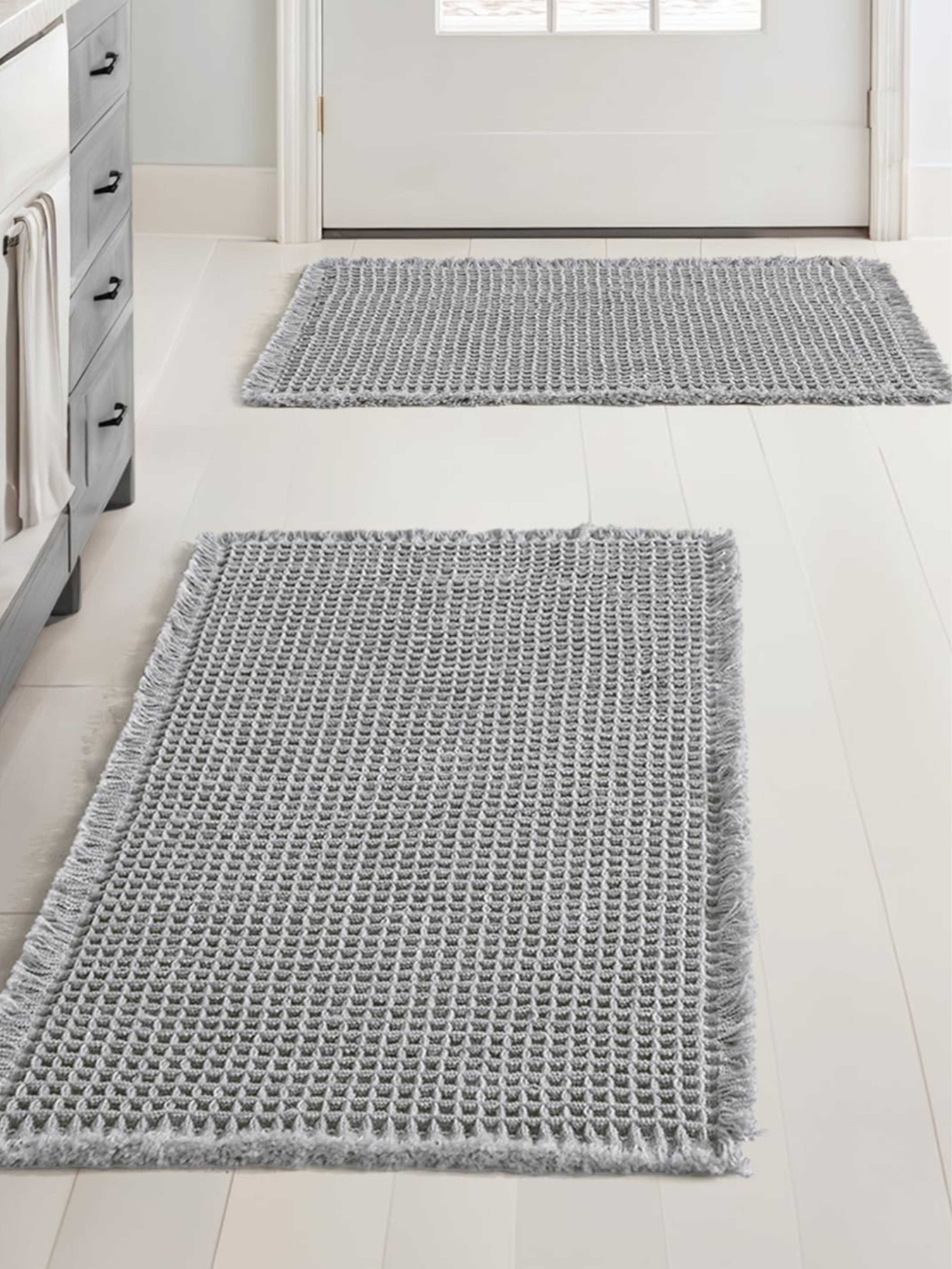 Набор ковриков для ванной/туалета вафельный 2шт. Серый Lovely Svi  модель 1237253 Фото