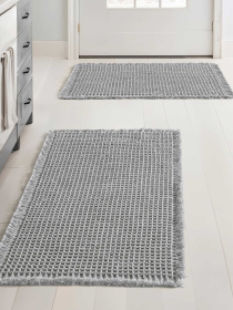 Набір килимків для ванної /туалету вафельний 2шт. Сірий Lovely Svi  модель 1237253 Фото
