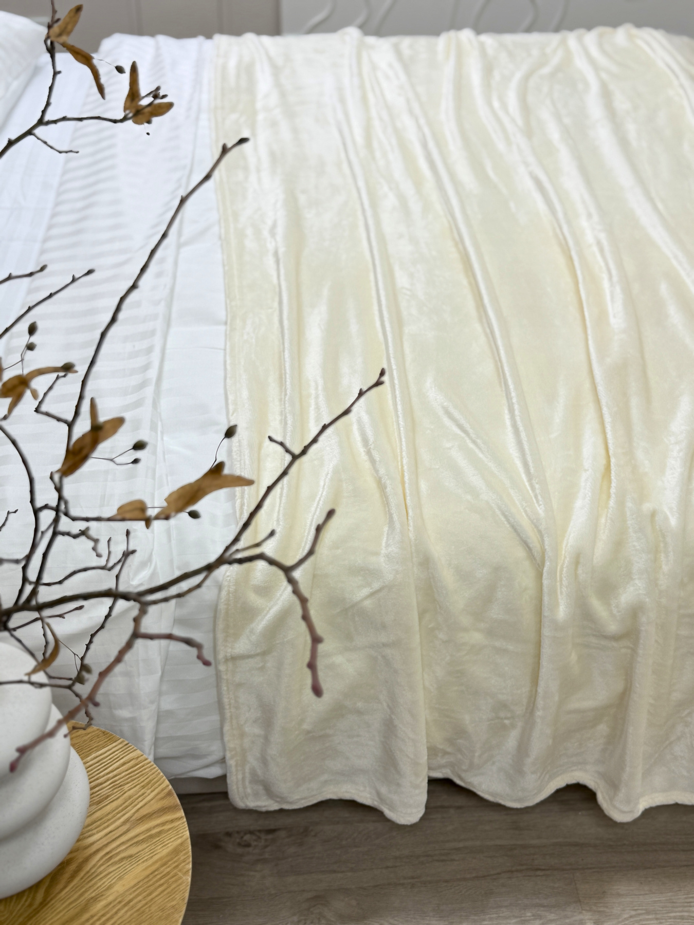 Покрывало Well Soft молочного цвета Coconut milk Ecotton модель 24916 Фото