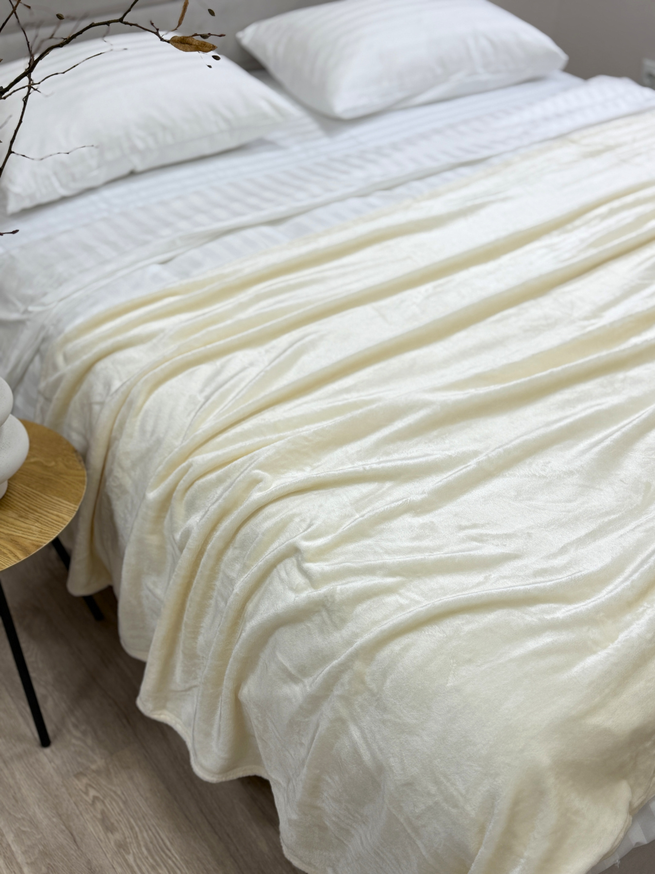 Покривало Well Soft молочного кольору Coconut milk Ecotton модель 24916 Фото