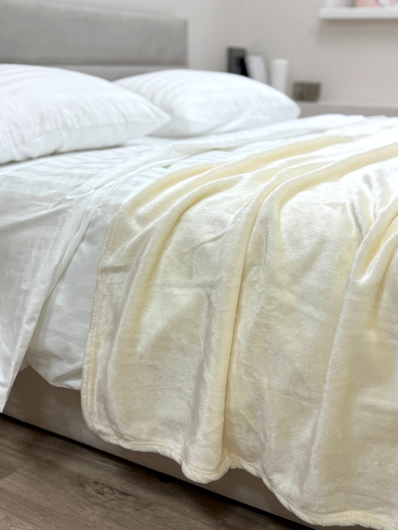 Покривало Well Soft молочного кольору Coconut milk Ecotton модель 24916 Фото