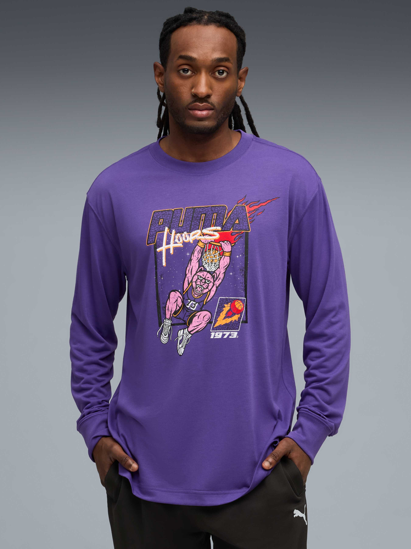 Світшот PUMA Hoopstel Ls Tee модель 632903 Фото