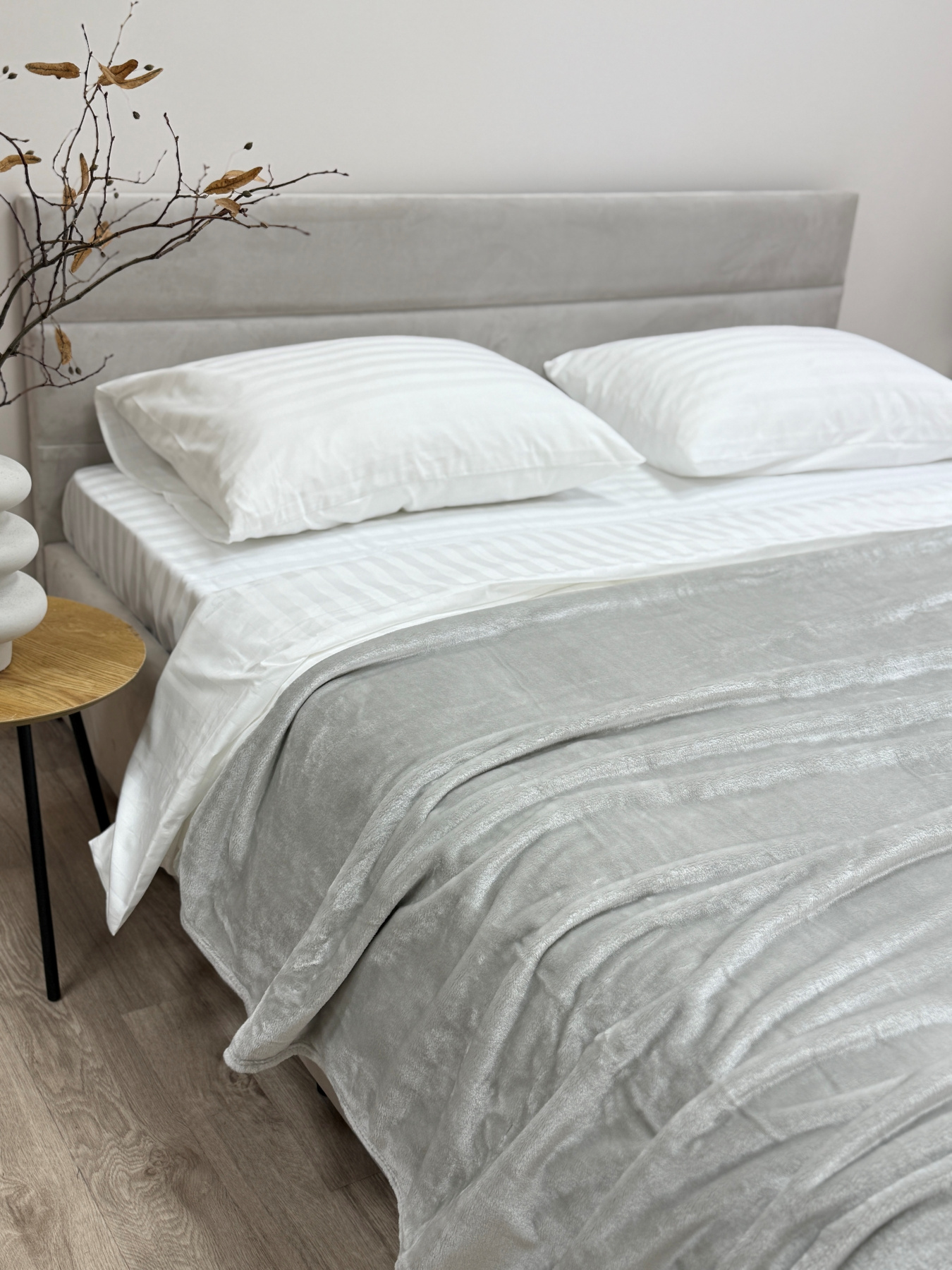 Покрывало Well Soft светло-серого цвета Cool Grey Ecotton модель 24920 Фото