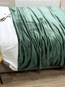 Покрывало Well Soft зелёного цвета Matte Green Ecotton модель 24919 Фото