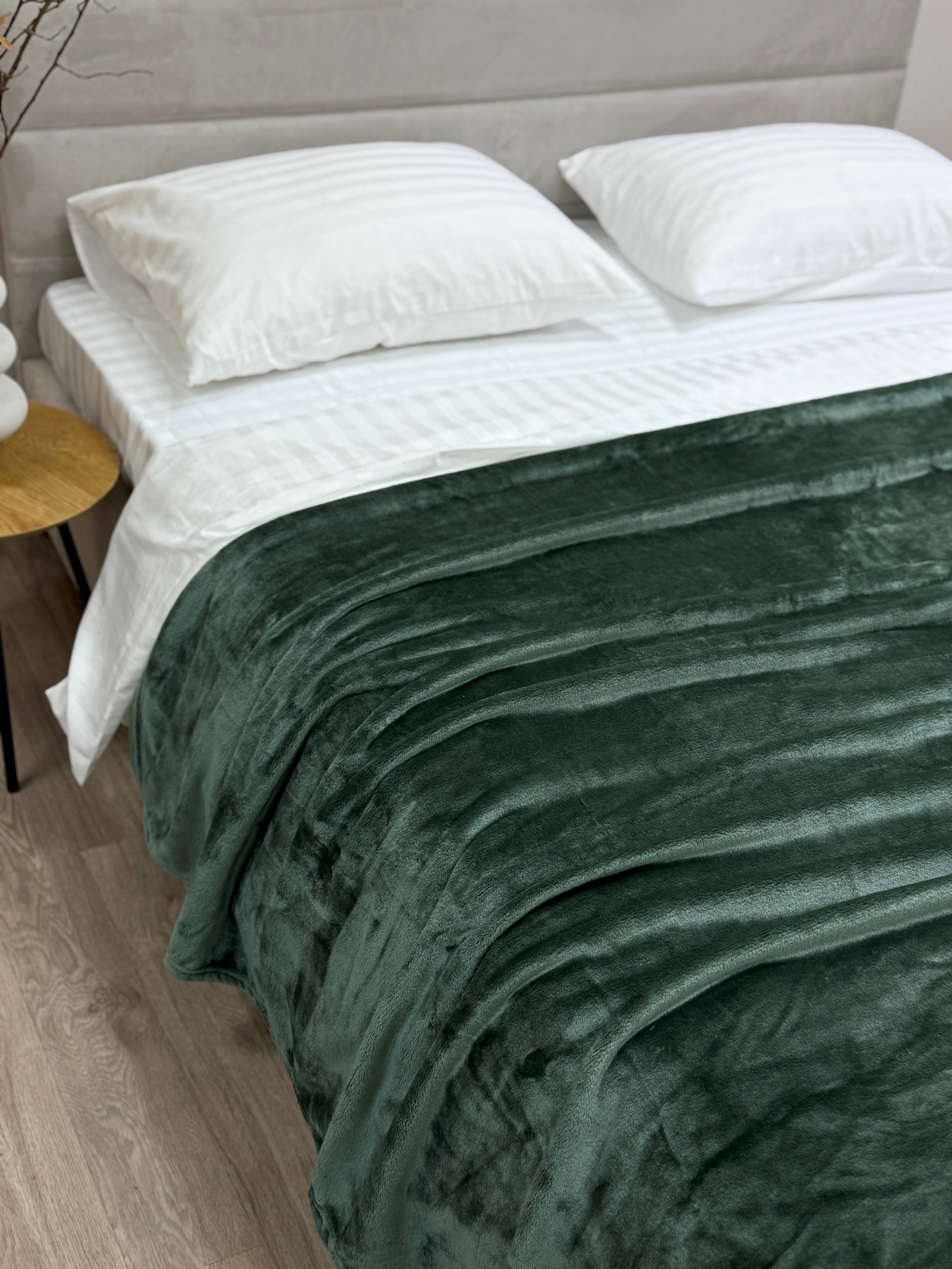 Покрывало Well Soft зелёного цвета Matte Green Ecotton модель 24919 Покрывало Well Soft зелёного цвета Matte Green Ecotton модель 24919 Фото