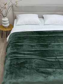 Покрывало Well Soft зелёного цвета Matte Green Ecotton модель 24919 Покрывало Well Soft зелёного цвета Matte Green Ecotton модель 24919 Фото