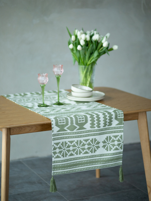 Доріжка Кролевець зелена Едельвіка модель 63-25-00 Фото