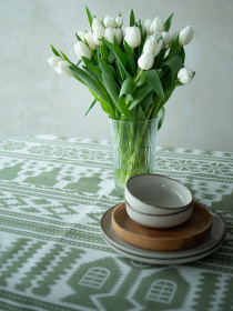 Скатертина Кролевець зелена Едельвіка модель 61-25-00 Фото