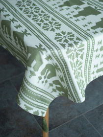 Скатертина Кролевець зелена Едельвіка модель 61-25-00 Скатертина Кролевець зелена Едельвіка модель 61-25-00 Фото