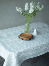 Скатертина Соломаха сіра Едельвіка модель 61-25-00gray Скатертина Соломаха сіра Едельвіка модель 61-25-00gray Фото