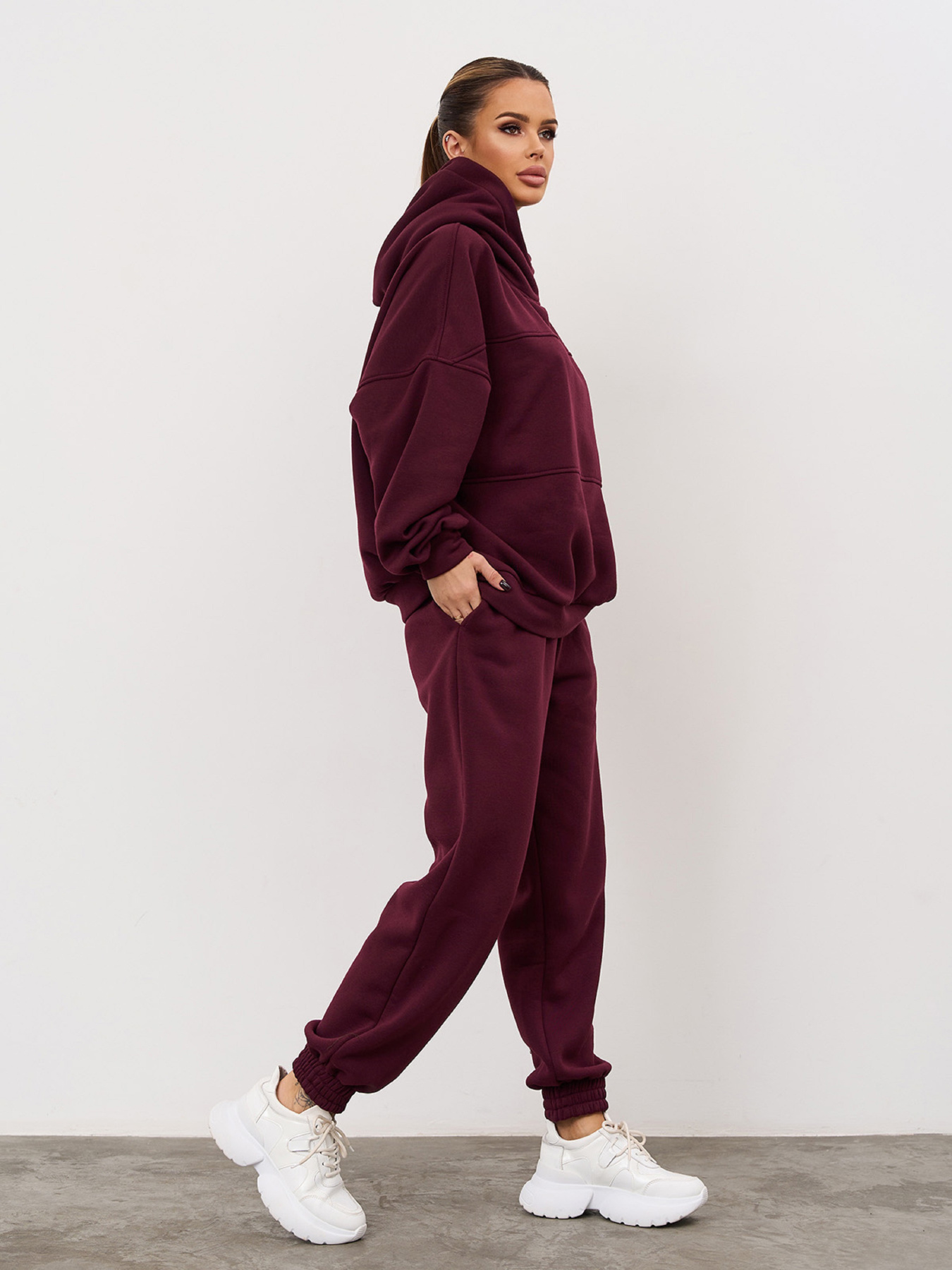 Спортивный костюм ISSA Plus модель 13624_темно-бордовый Фото