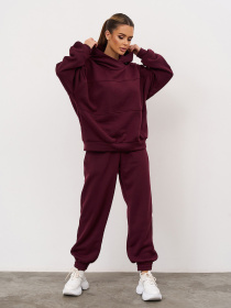 Спортивний костюм ISSA Plus модель 13624_темно-бордовый Фото