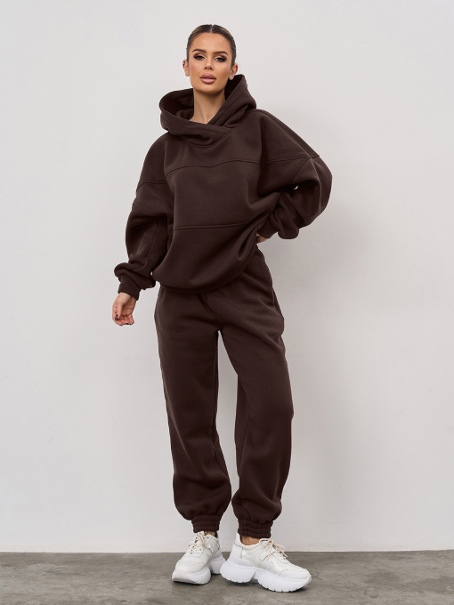 Спортивний костюм ISSA Plus модель 13624_темно-коричневый Фото