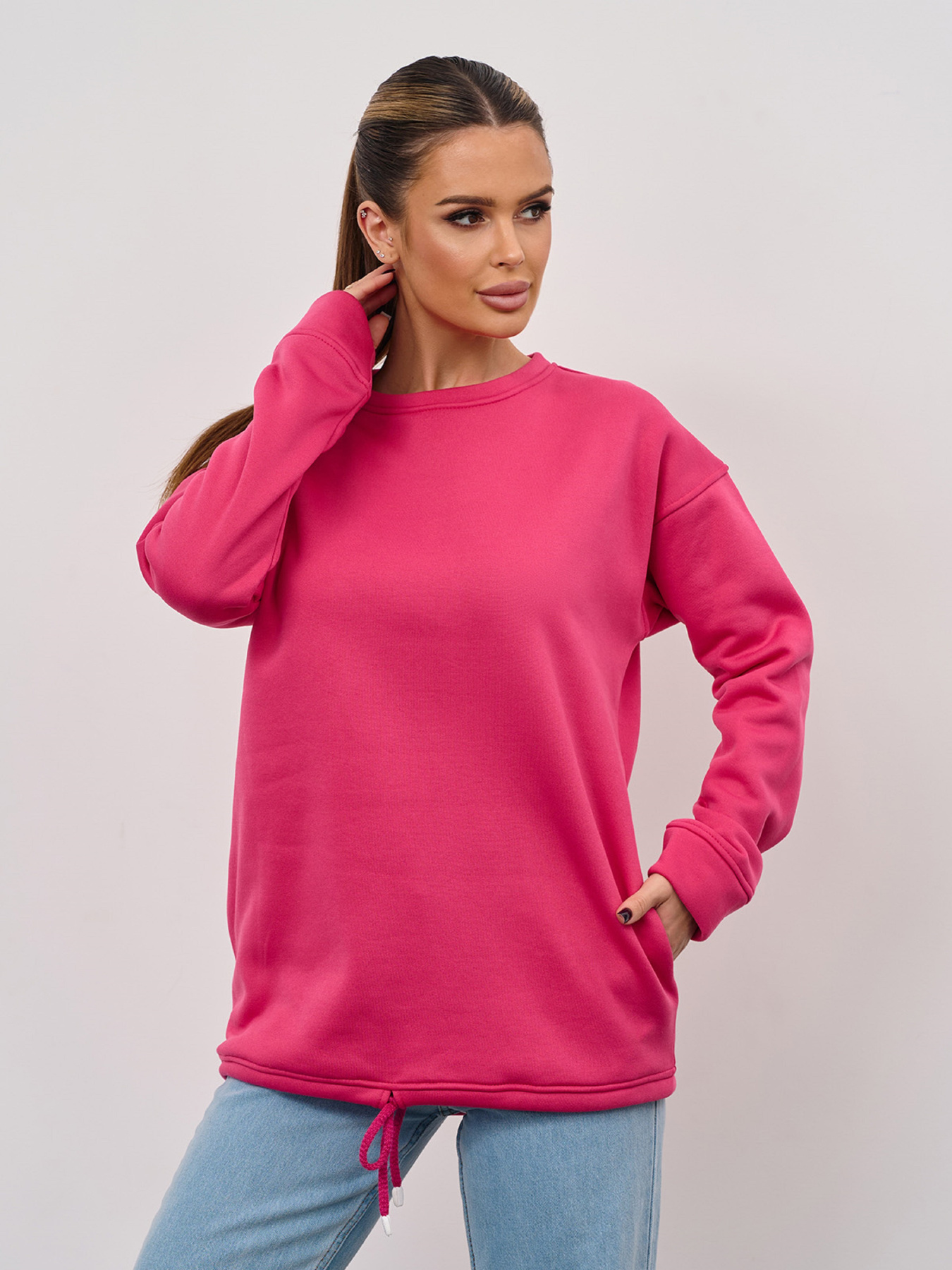 Світшот ISSA Plus модель 15353_малиновый Фото