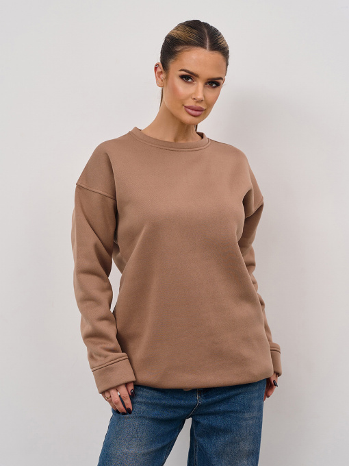 Світшот ISSA Plus модель 15353_коричневый Фото