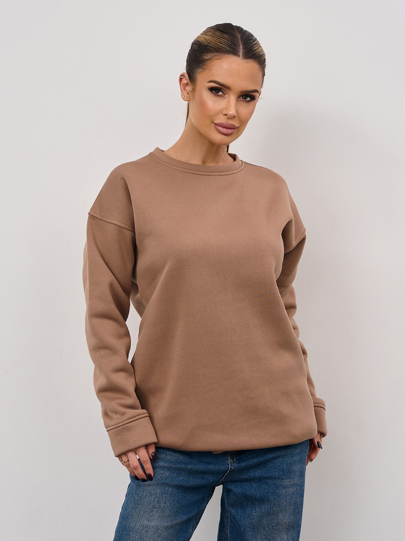 Світшот ISSA Plus модель 15353_коричневый Світшот ISSA Plus модель 15353_коричневый Фото