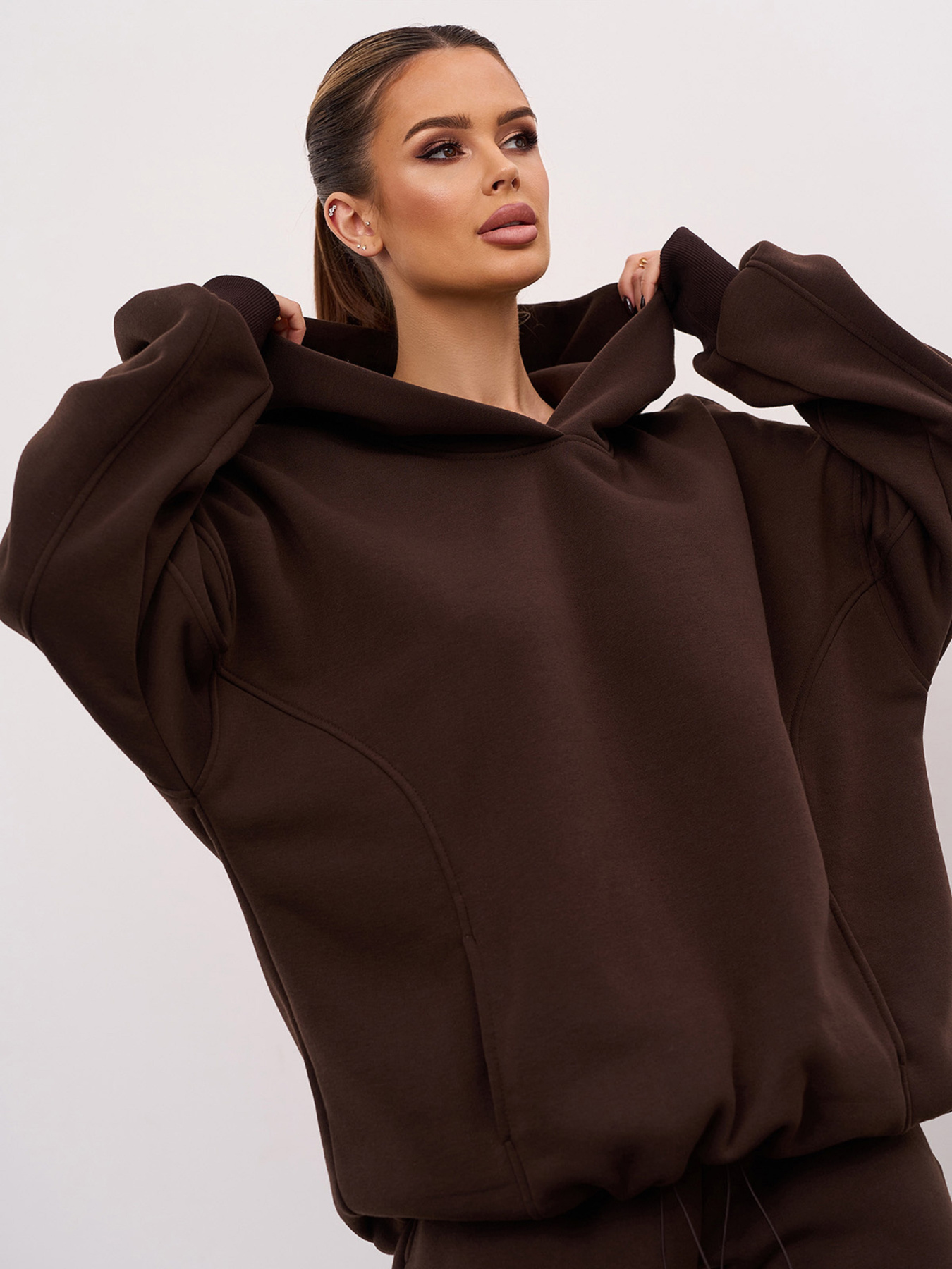 Спортивный костюм ISSA Plus модель 14948_темно-коричневый Спортивный костюм ISSA Plus модель 14948_темно-коричневый Фото