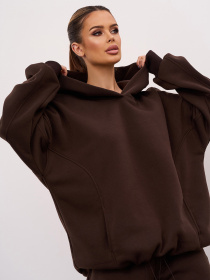 Спортивный костюм ISSA Plus модель 14948_темно-коричневый Спортивный костюм ISSA Plus модель 14948_темно-коричневый Фото