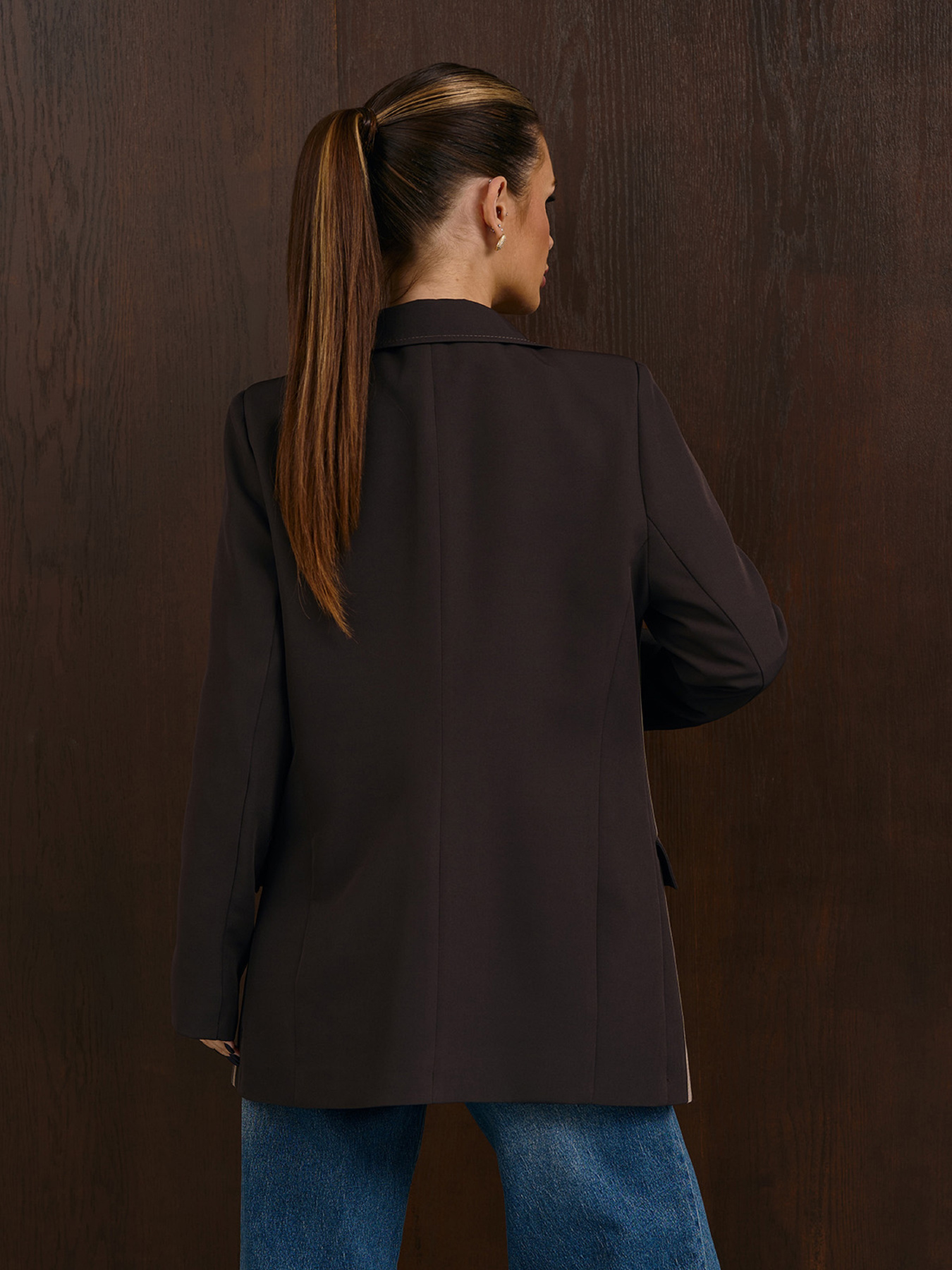 Піджак ISSA Plus модель 15345_темно-коричневый Фото