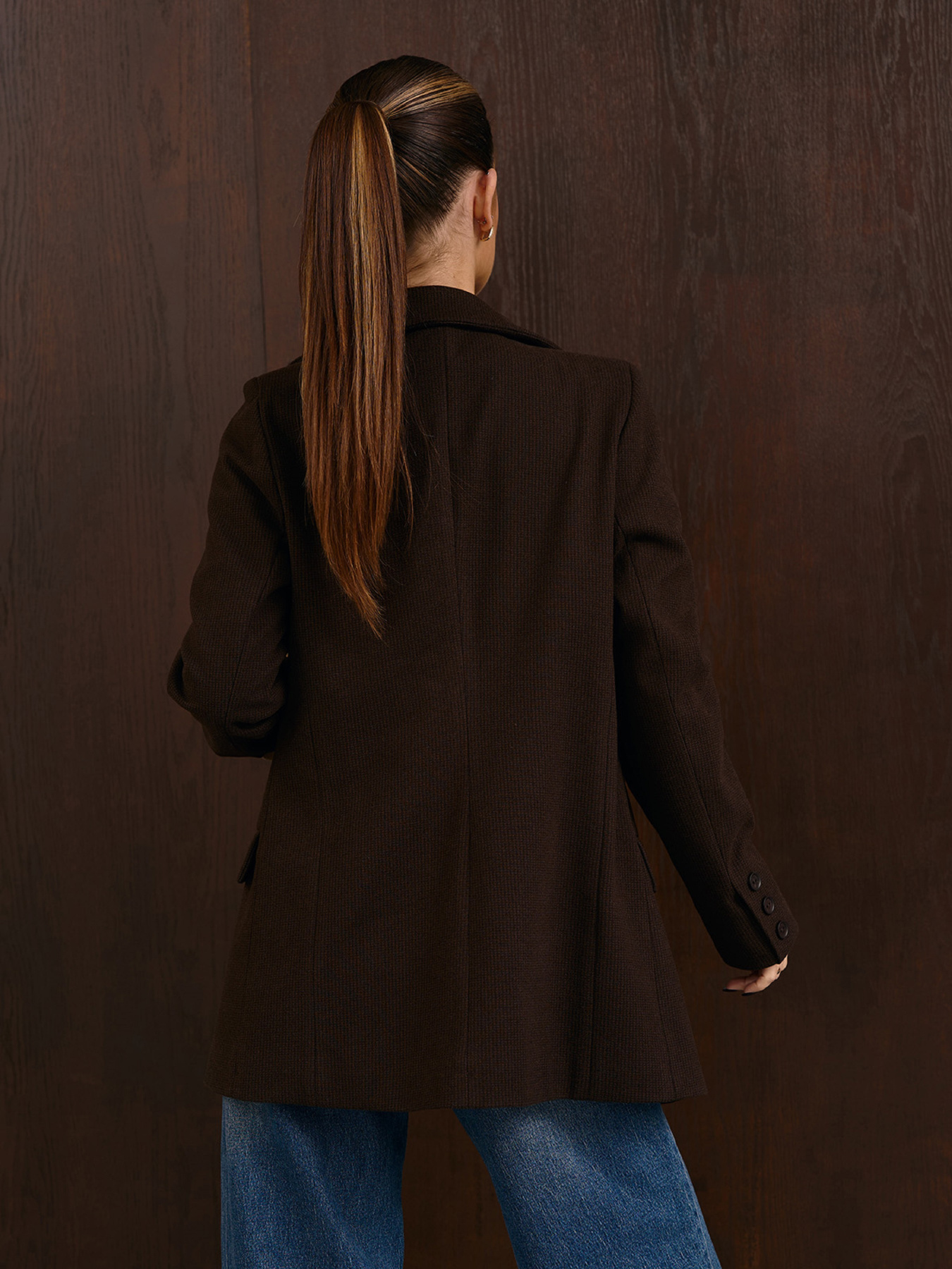 Піджак ISSA Plus модель 15346_темно-коричневый Фото