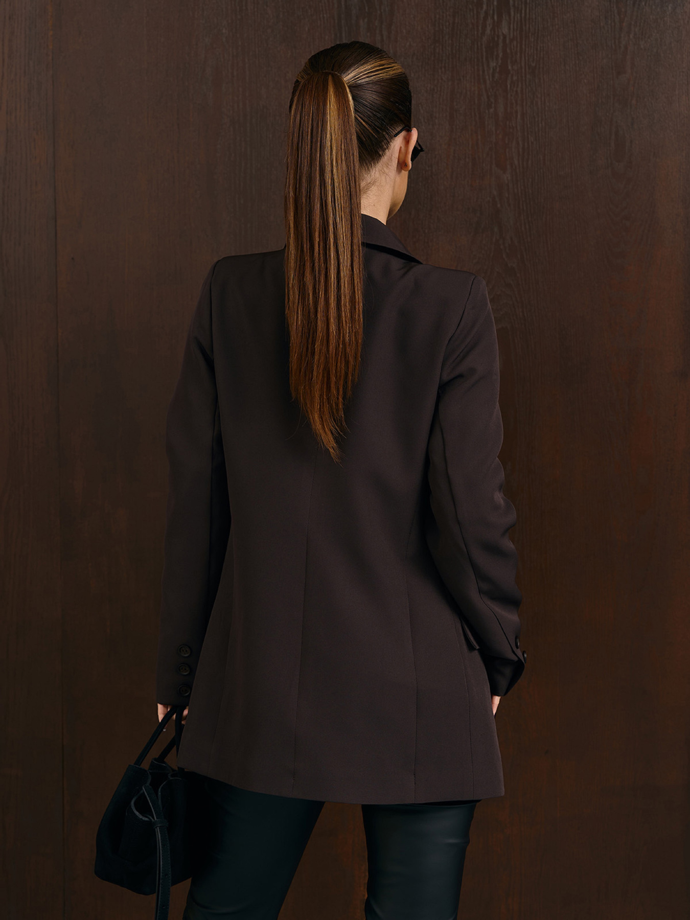 Піджак ISSA Plus модель 15347_темно-коричневый Фото