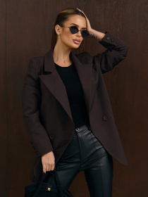 Пиджак ISSA Plus модель 15347_темно-коричневый Фото