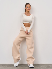 Штаны спортивные ISSA Plus модель 15348_бежевый Фото