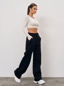 Штаны спортивные ISSA Plus модель 15348_черный Штаны спортивные ISSA Plus модель 15348_черный Фото