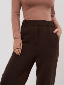 Штаны спортивные ISSA Plus модель 15348A_темно-коричневый Фото