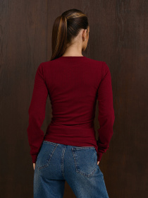 Лонгслив ISSA Plus модель 15349_темно-бордовый Фото