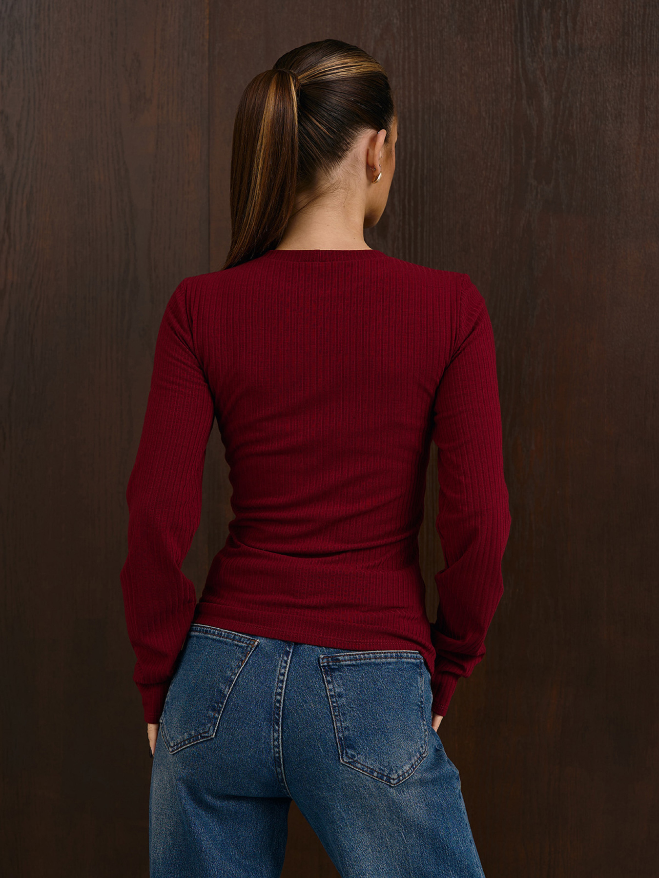 Лонгслів ISSA Plus модель 15349_темно-бордовый Фото