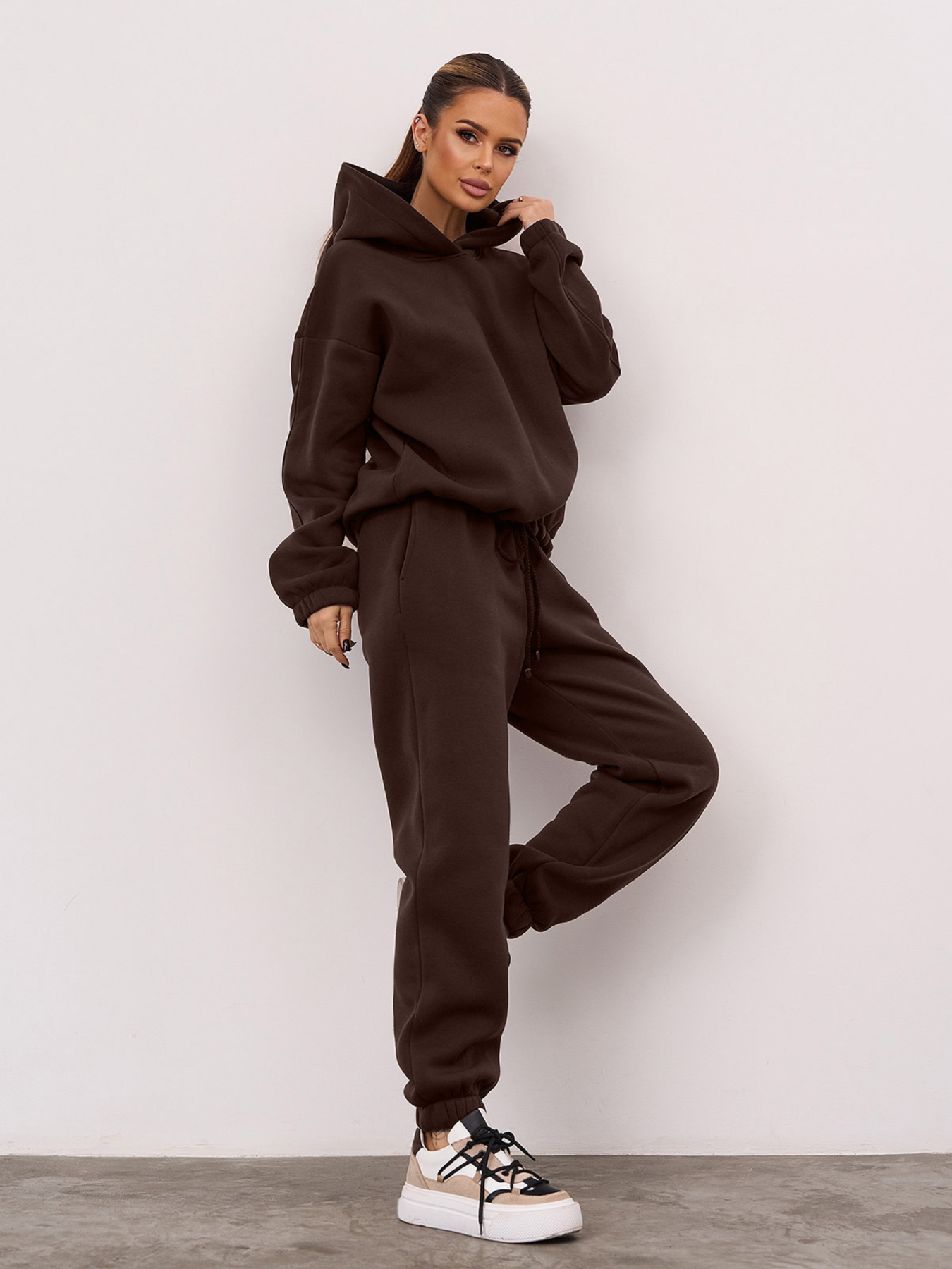 Спортивный костюм ISSA Plus модель 15350_темно-коричневый Фото