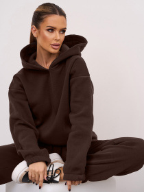 Спортивный костюм ISSA Plus модель 15350_темно-коричневый Фото