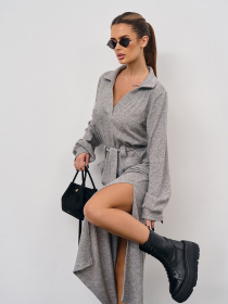 Платье макси ISSA Plus модель 15351_серый Фото