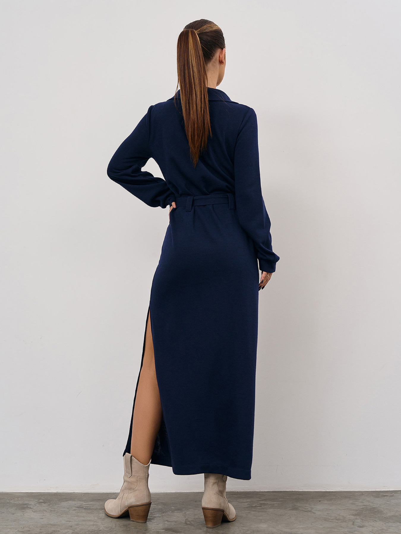 Платье макси ISSA Plus модель 15351_темно-синий Фото