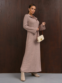 Платье макси ISSA Plus модель 15352_бежевый Фото