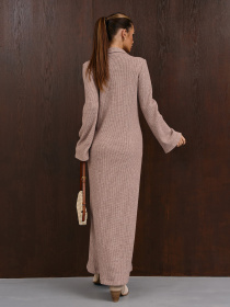 Сукня максі ISSA Plus модель 15352_бежевый Фото