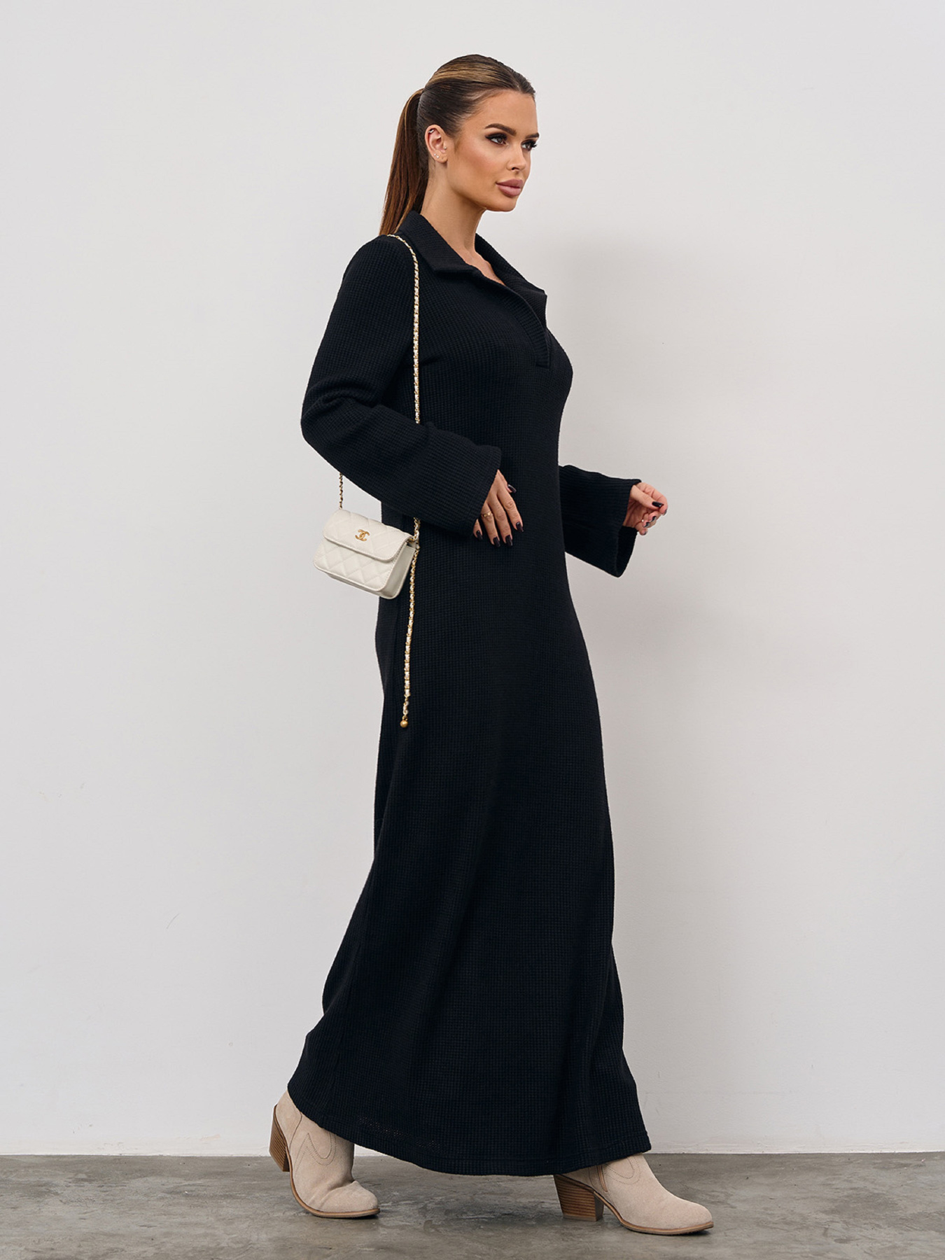 Платье макси ISSA Plus модель 15352_черный Фото