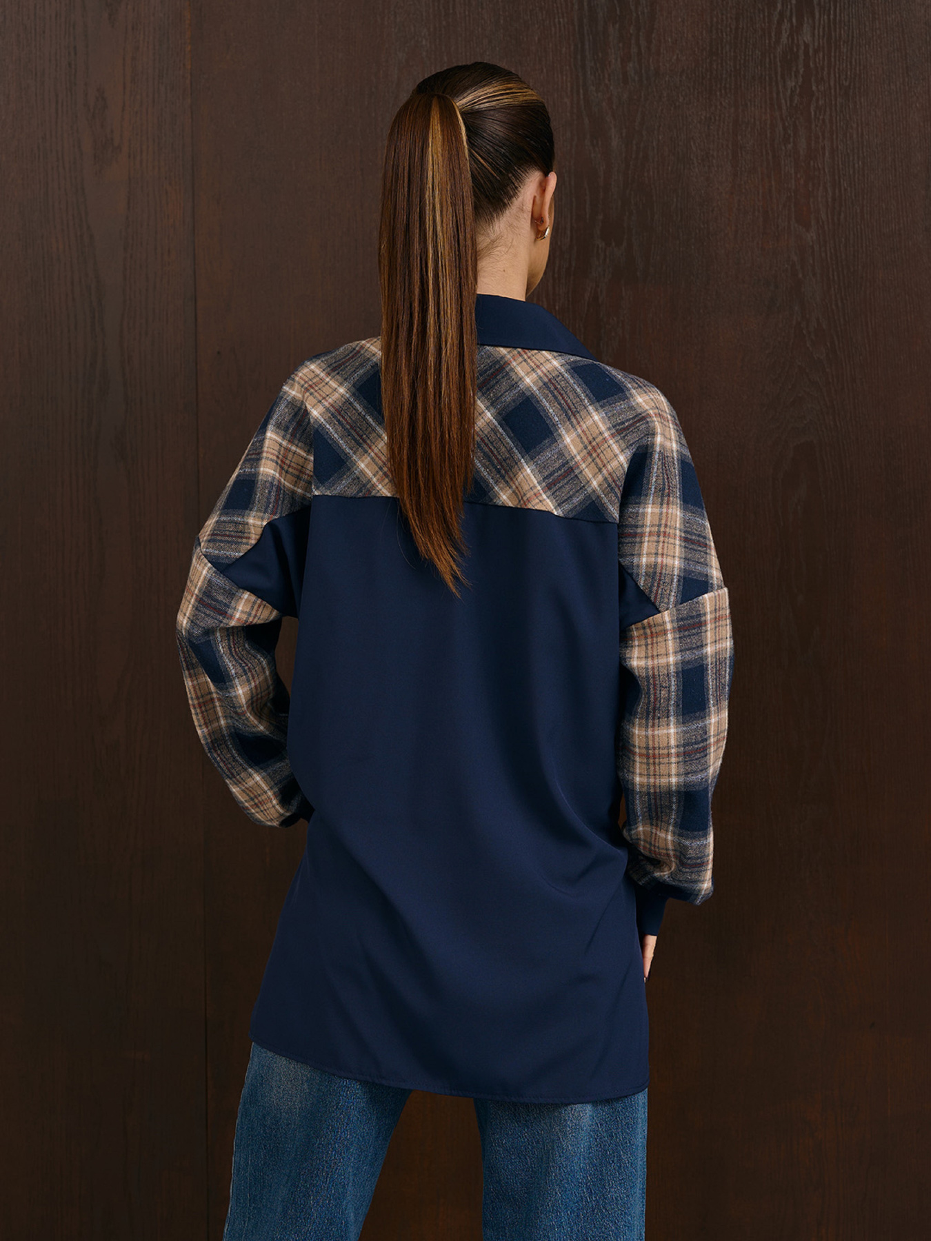 Рубашка ISSA Plus модель 15355_мультиколор Фото