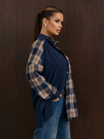 Рубашка ISSA Plus модель 15355_мультиколор Фото