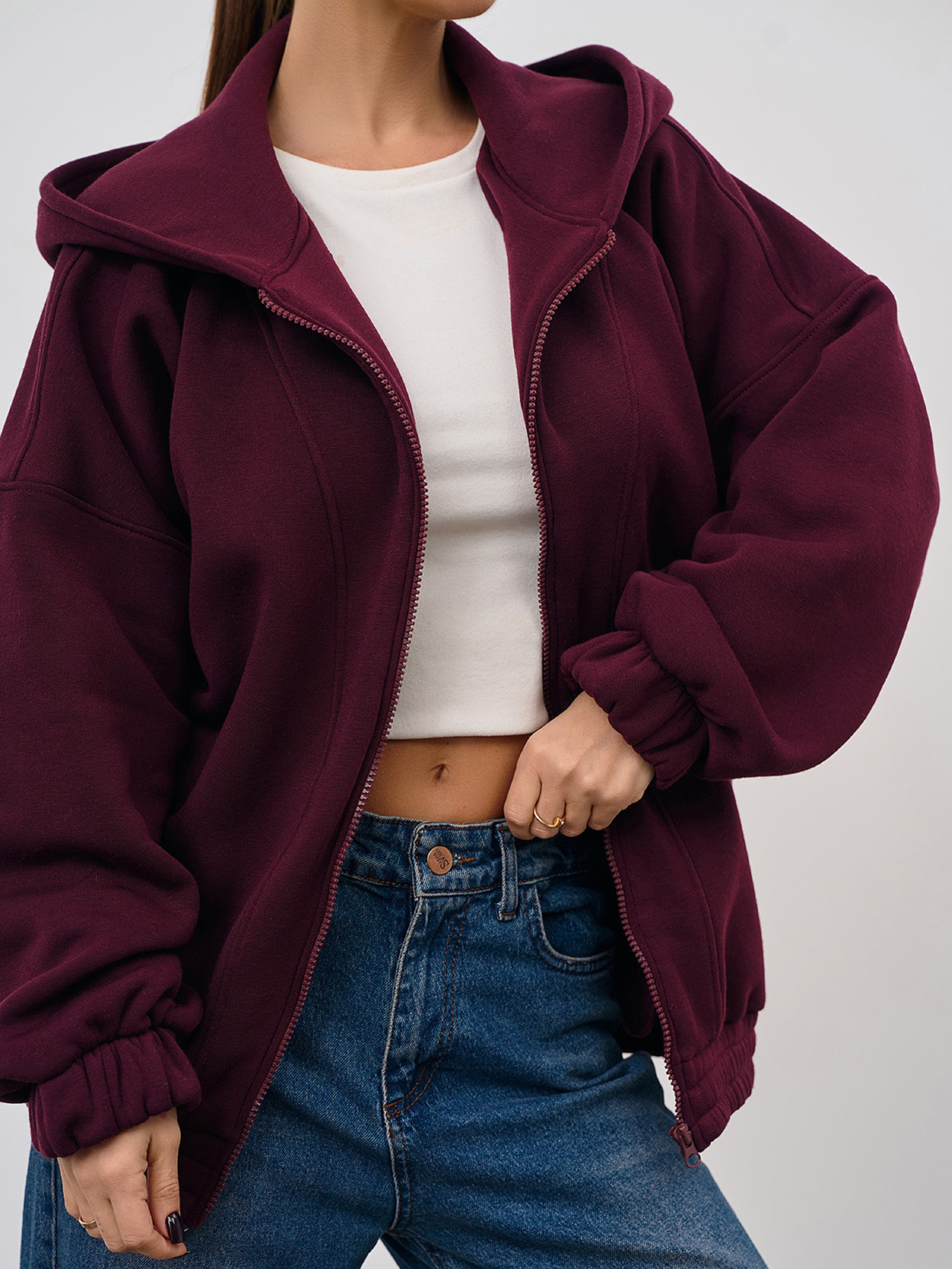 Кофта спортивная ISSA Plus модель 15356_темно-бордовый Фото