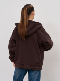 Спортивная кофта ISSA Plus модель 15356_темно-коричневый Спортивная кофта ISSA Plus модель 15356_темно-коричневый Фото