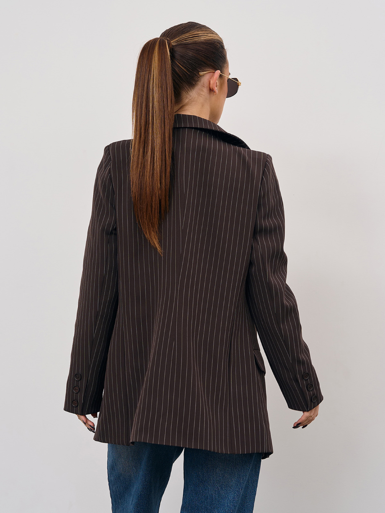 Пиджак ISSA Plus модель 15359_темно-коричневый Фото