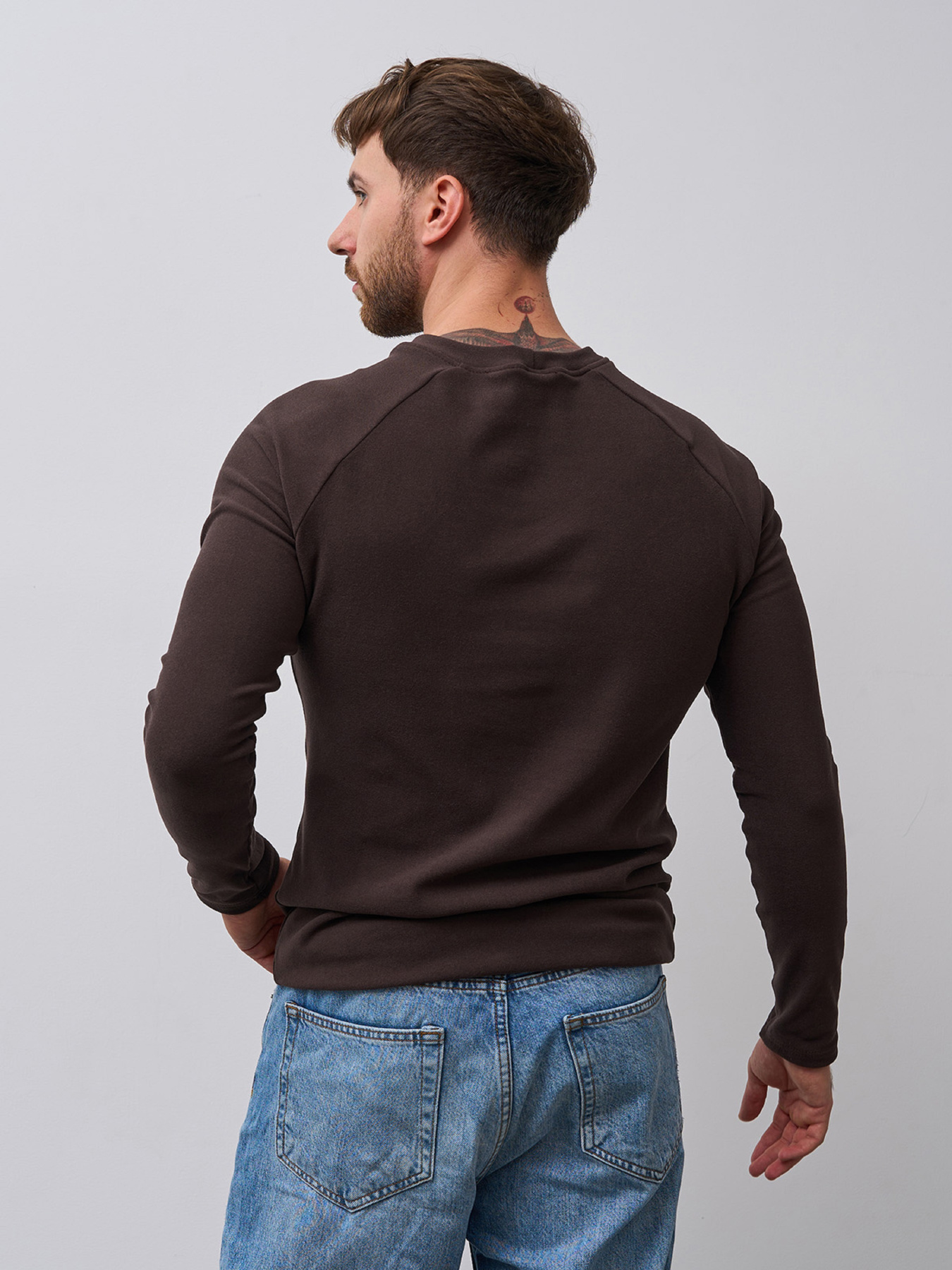 Лонгслив ISSA Plus модель GN-543_темно-коричневый Фото