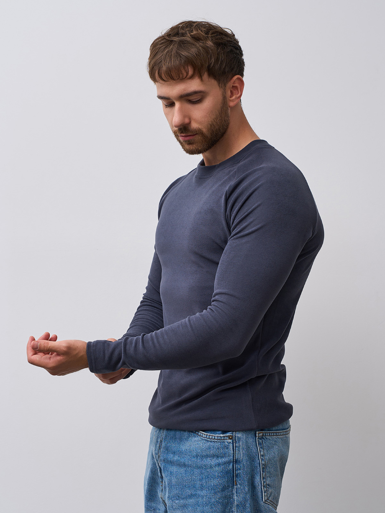 Лонгслів ISSA Plus модель GN-543_темно-серый Фото