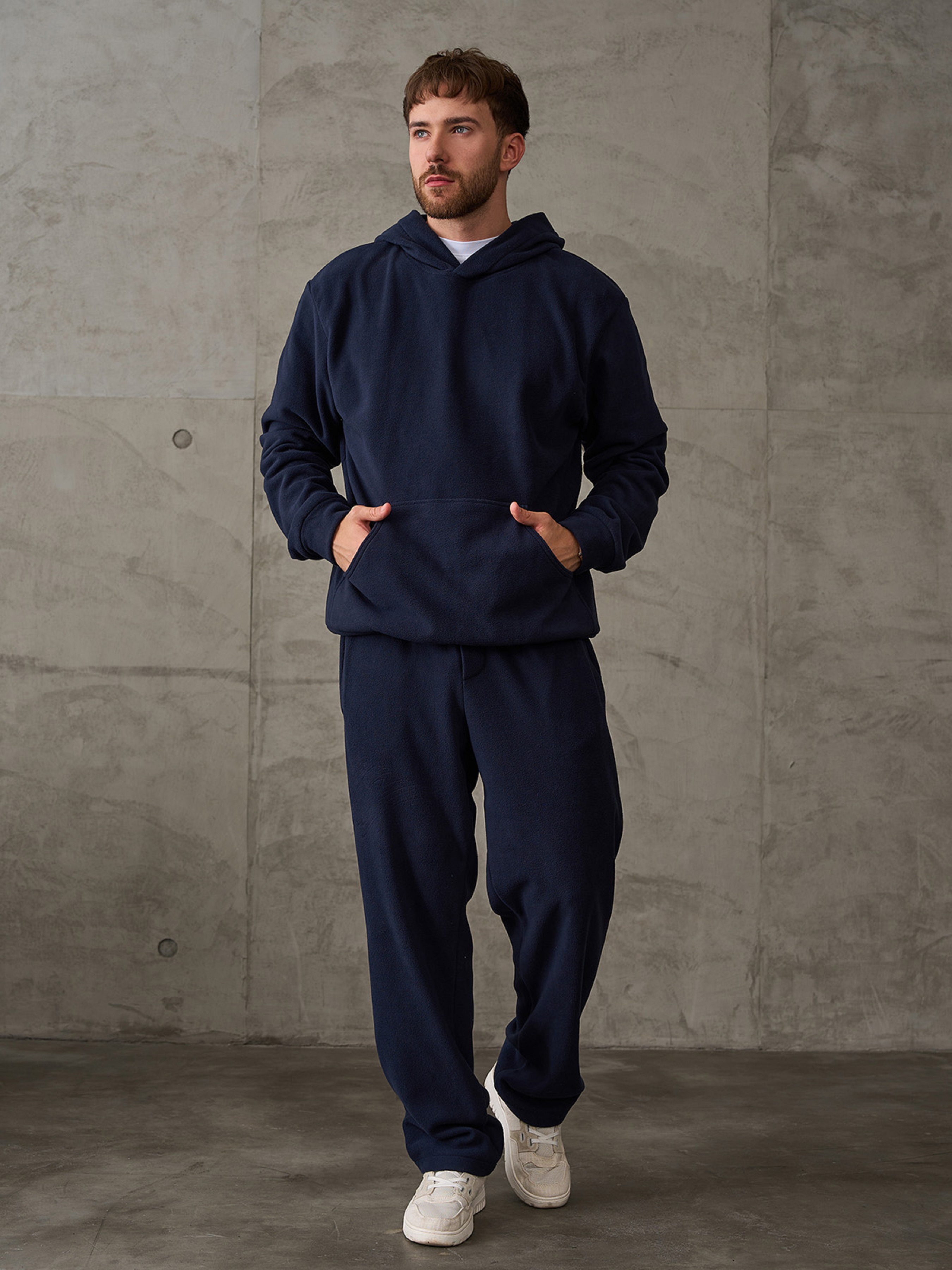 Чоловічий Спортивний костюм ISSA Plus  (GN-545_dark_blue) колір темно-синій, матеріал фліс