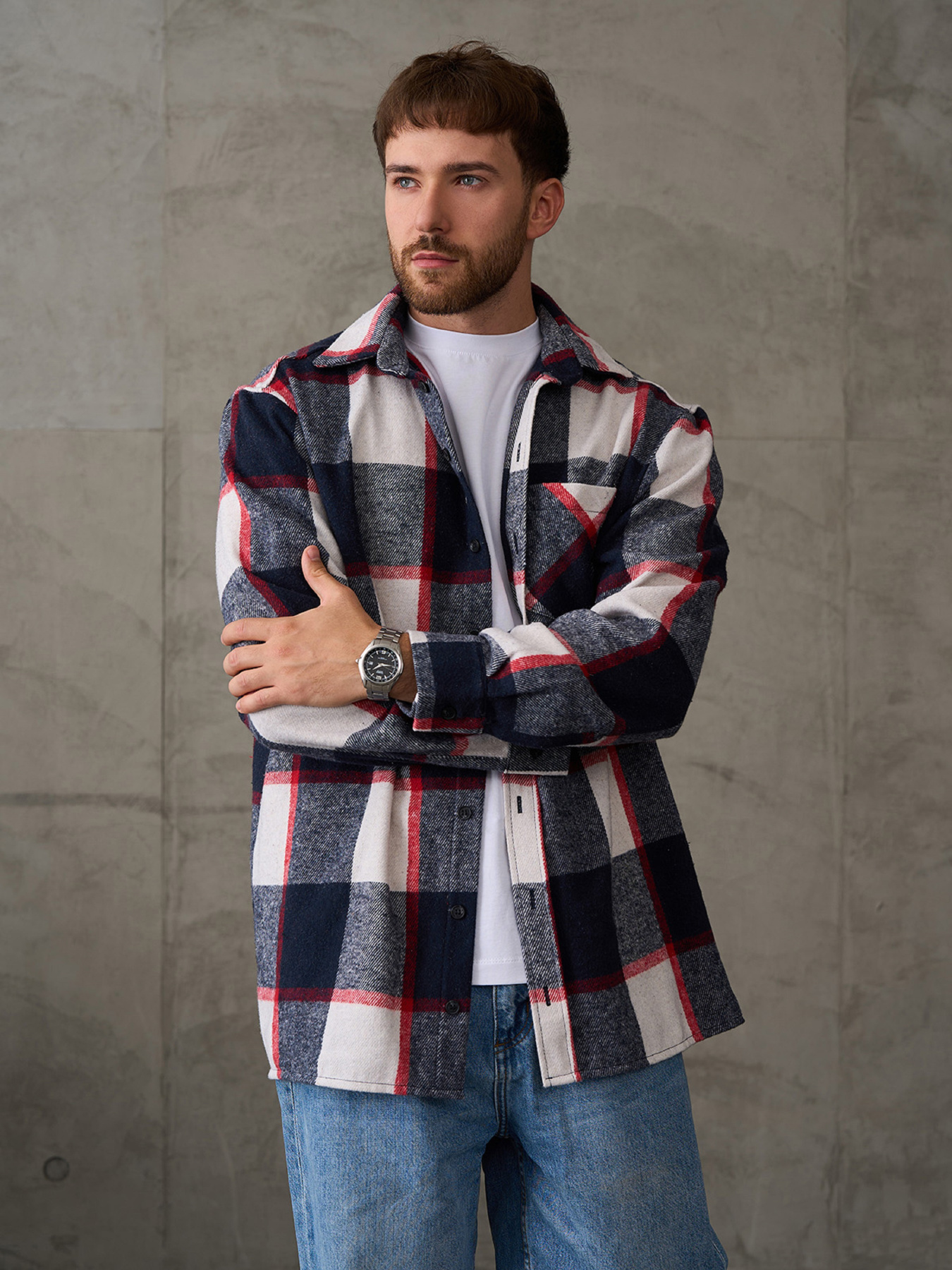 Сорочка повсякденна ISSA Plus модель GN-551_мультиколор Фото