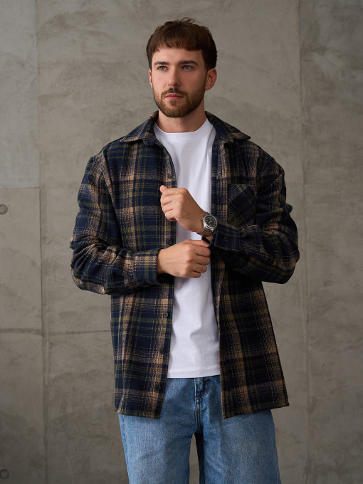 Рубашка повседневная ISSA Plus модель GN-553_мультиколор Фото